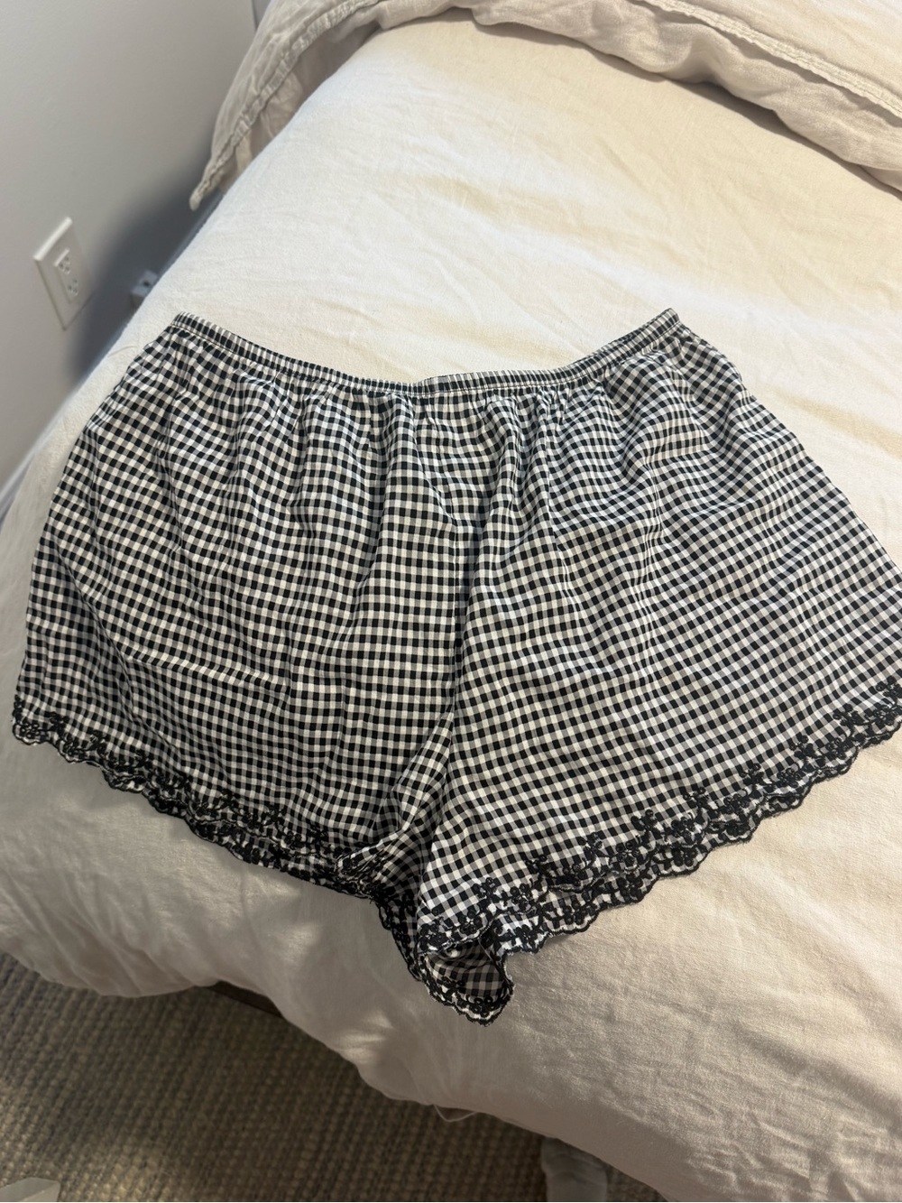 Reformation Hazel Pajama Set Gingham Shorts